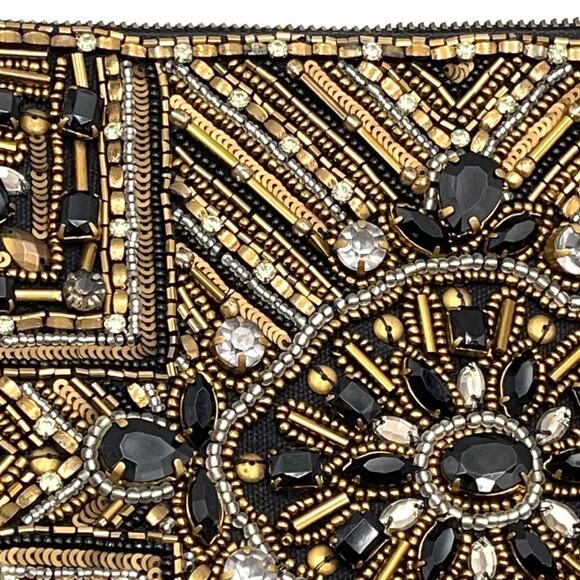 CHICO's Wristlet Clutch 100% cotton studded boho - Picture 3 of 9